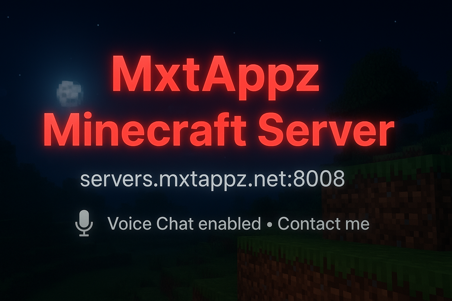 MxtAppz Minecraft Server Banner